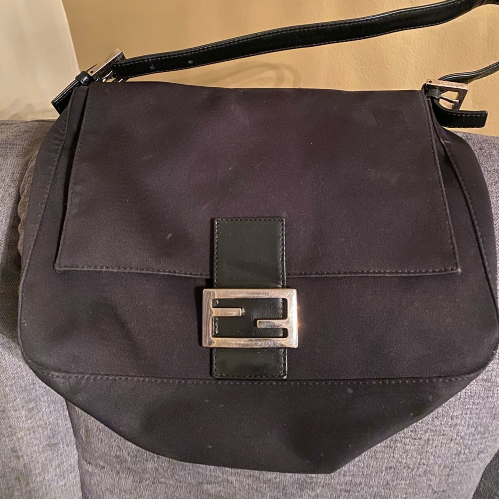 Authentic Black Fendi Shoulder Bag